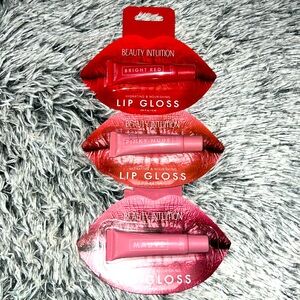 BRAND NEWW SET OF (3) “BEAUTY INTUITION” HYDRATING LIP GLOSS SETS!!!